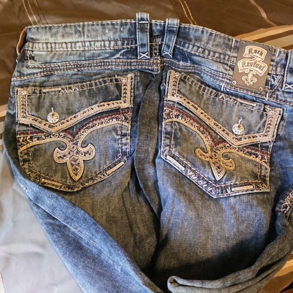 New With Tags, Mens Rock Rivival Jeans. Sz 42×34 - Picture 4 of 10